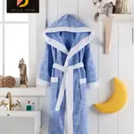 
Unisex kids bathrobe with hood, belt and two pockets-Dream Room